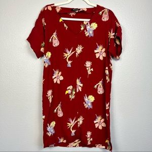 Madewell Floral Short-Sleeved Dress - XS
